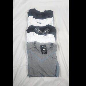 5 pc Crivit Men's Compression Long Sleeve Crew Neck Activewear T-Shirt XL